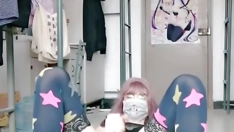 Hot asian shemale gets her cunt fucked for a cumshot