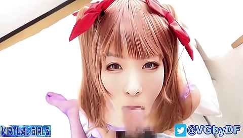 Shemale with a sexy face and sexy body fucks a guy