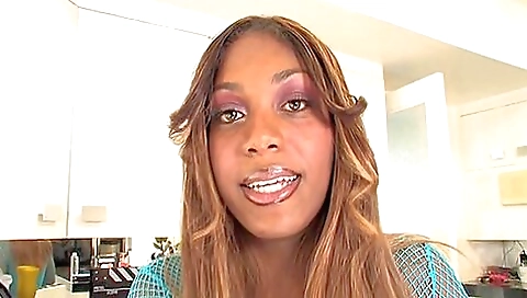 Ebony brunette gets a black cock in her sexy pussy