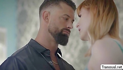 A red haired babe is going to give a hard fuck to her new boyfriend