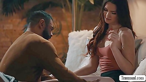 Stepdaughter gets fucked by stepfather in a porn scene