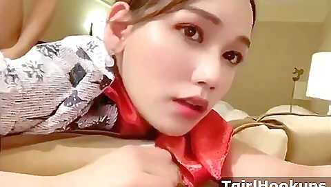 Asian beauty gets fucked in her ass in POV video 1