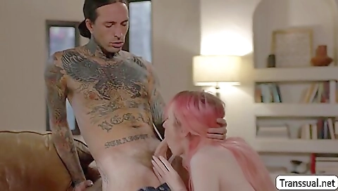 Busty lady in her sexy red lingerie fucked by stepbrother