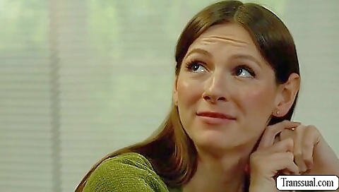 Busty shemale slut getting fucked deep on a hard dick