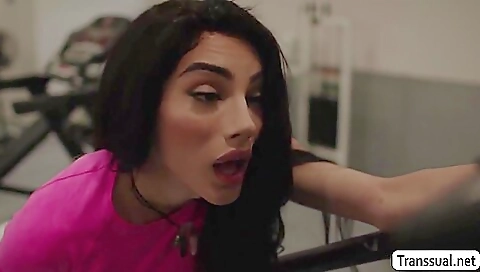 Busty brunette babe is fucking in her hole in a hardcore scene