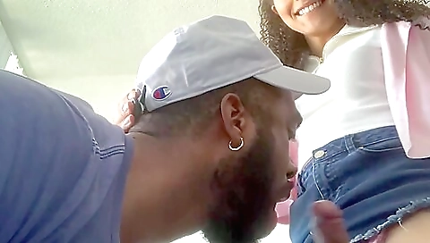 Ebony whore is fucking her lover in an amateur porn video